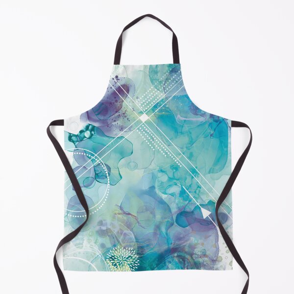 Item preview, Alcoholink design with lines and shapes blue designed and sold by vianahline.