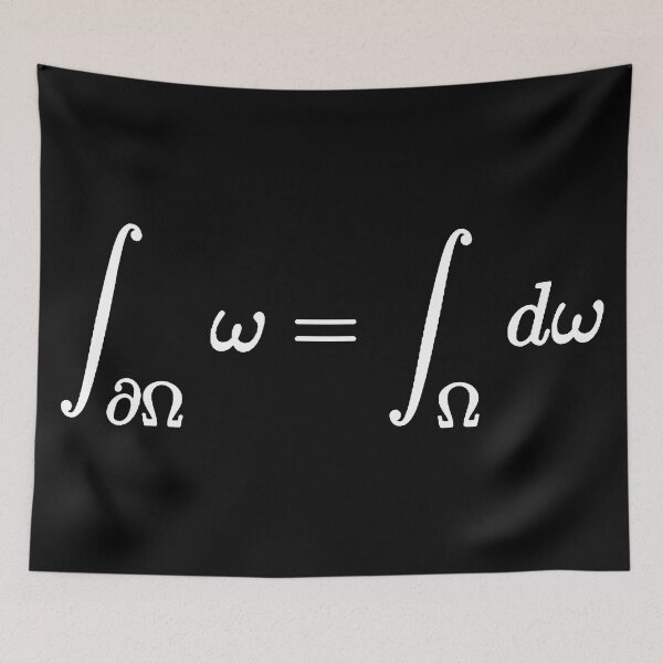 Item preview, generalised Stokes theorem equation dark version designed and sold by NoetherSym.
