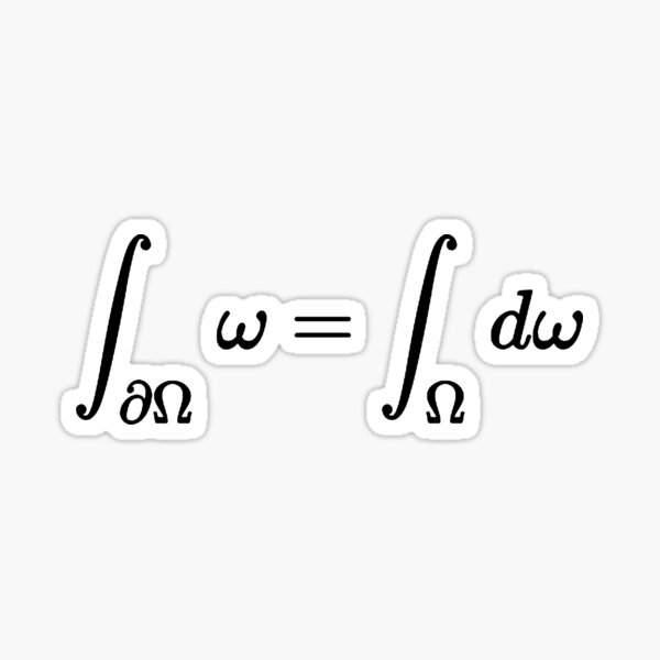 Item preview, generalised Stokes theorem equation dark version designed and sold by NoetherSym.