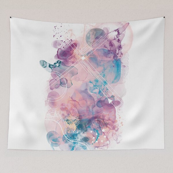 Item preview, Alcoholink design with lines and shapes pink designed and sold by vianahline.