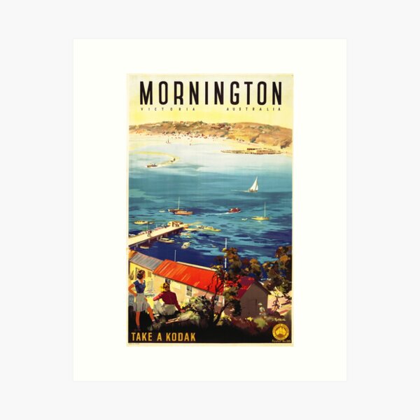 Item preview, MORNINGTON Victoria AUSTRALIA Old Railways Tourism Promotion Travel Poster designed and sold by retroposters.