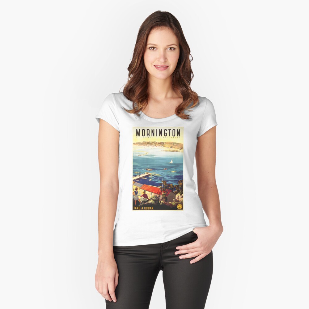 Item preview, Fitted Scoop T-Shirt designed and sold by retroposters.