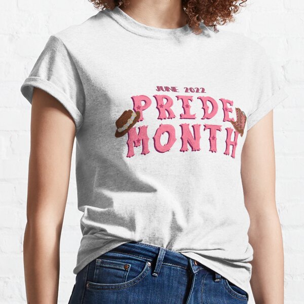 Pride month pink rainbow country texas western lgbtq Classic T-Shirt