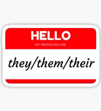 They/Them/Their Pronoun Sticker Sticker