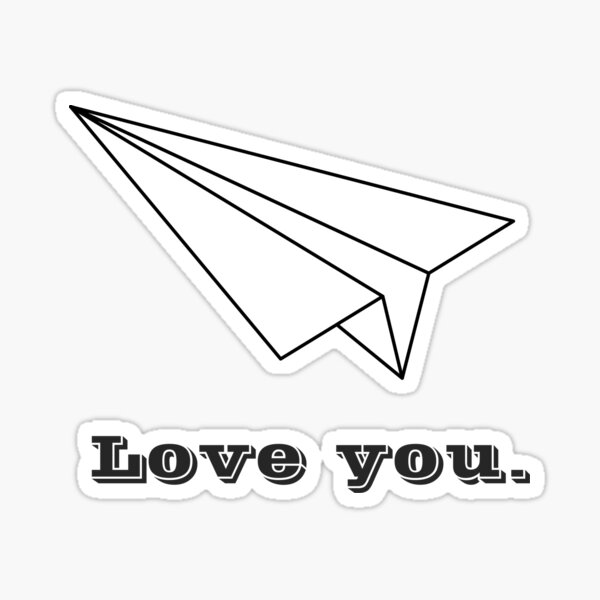 love letter paper plane c' Sticker