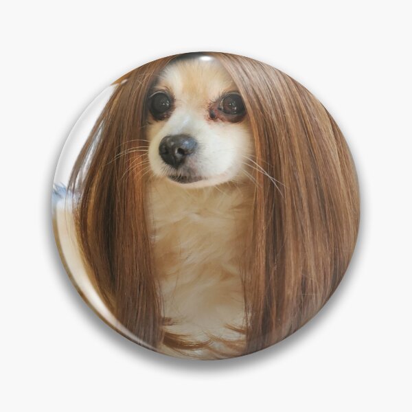 Item preview, dog with wig designed and sold by Thehecticstore.