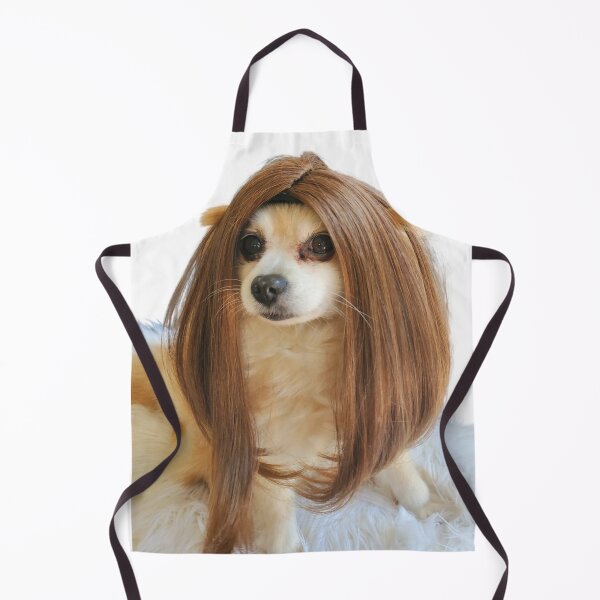 Item preview, dog with wig designed and sold by Thehecticstore.