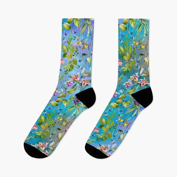Item preview, Sweet florals and blooms, roses and flowers, botanical pattern,botanical pattern, flowers illustration, floral seamless, blue floral designed and sold by ZeinabTaha.