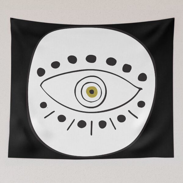 Item preview, White Evil Eye Circle "Focus" designed and sold by Mystikaa.