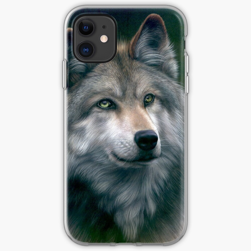 &ldquo;Grey Wolf&rdquo; iPhone Case & Cover by Col32 | Redbubble