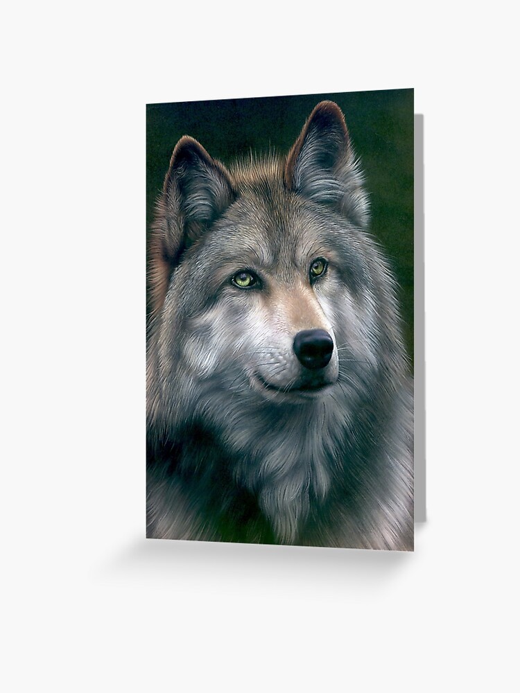 Tarjetas de felicitación «Lobo gris» de Col32 | Redbubble