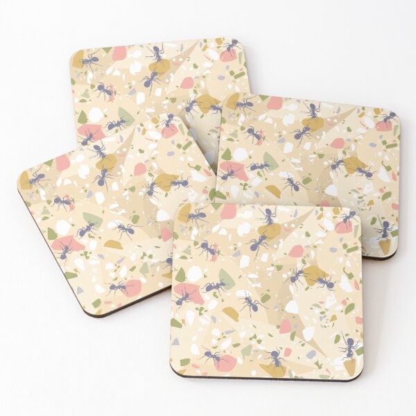 Item preview, Sunny Terrazzo Texture with Ants - Fun and cool retro pattern designed and sold by Dominiquevari.