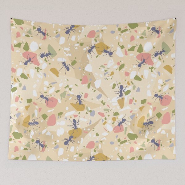 Item preview, Sunny Terrazzo Texture with Ants - Fun and cool retro pattern designed and sold by Dominiquevari.