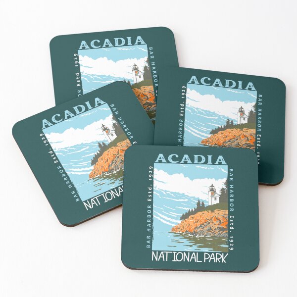 Item preview, Acadia National Park Bar Harbor Lighthouse Maine Distressed designed and sold by KrisSidDesigns.