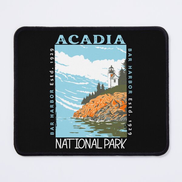 Item preview, Acadia National Park Bar Harbor Lighthouse Maine Distressed designed and sold by KrisSidDesigns.