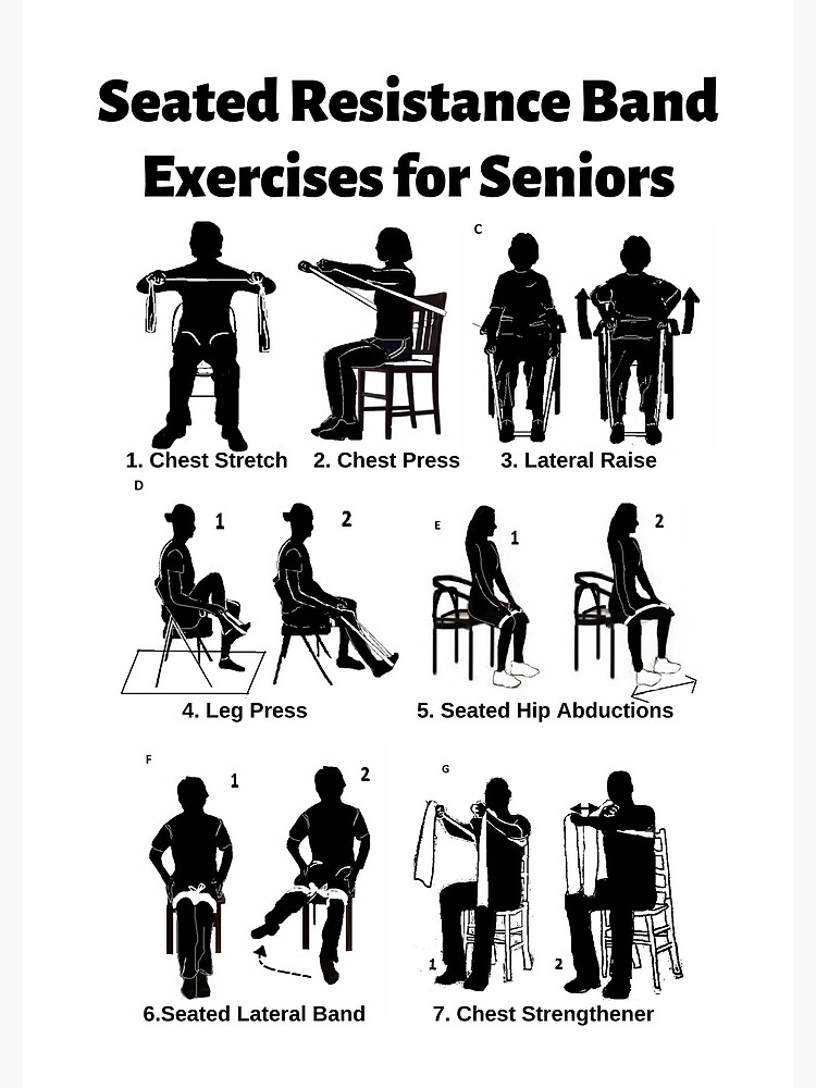 7 Seated Resistance Band Exercises for Seniors | Spiral Notebook