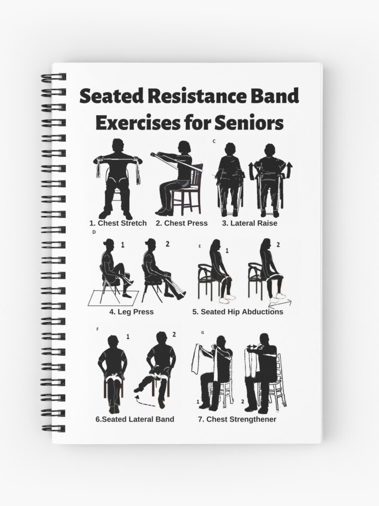 7 Seated Resistance Band Exercises for Seniors | Spiral Notebook
