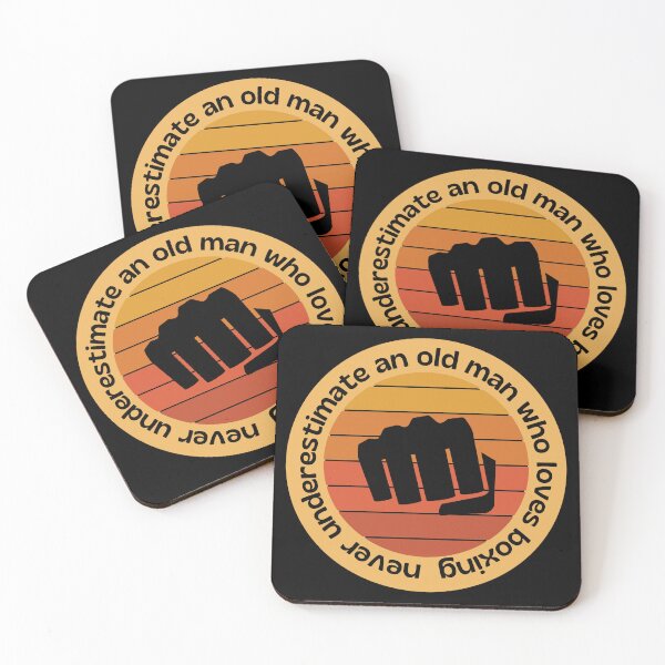 Item preview, never underestimate an old man who loves boxing retro fathers day gift designed and sold by Randa Ranmania.