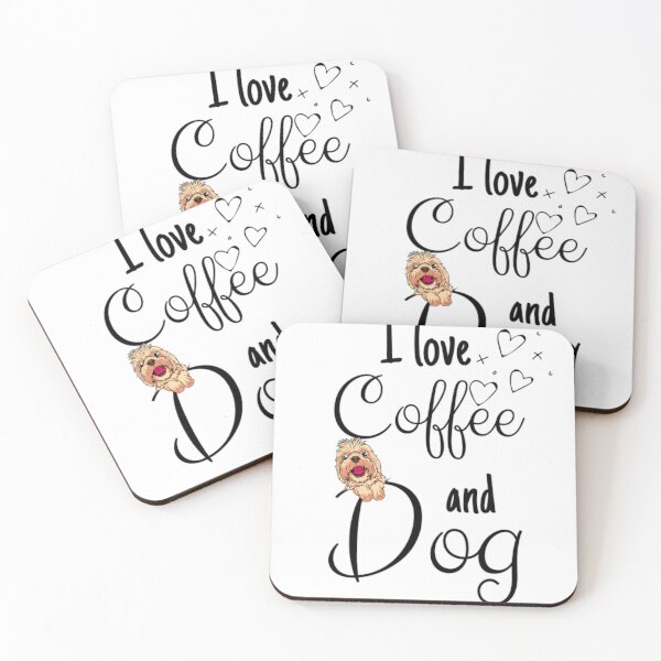 Item preview, I love coffee and dog designed and sold by Wild-Rose-.