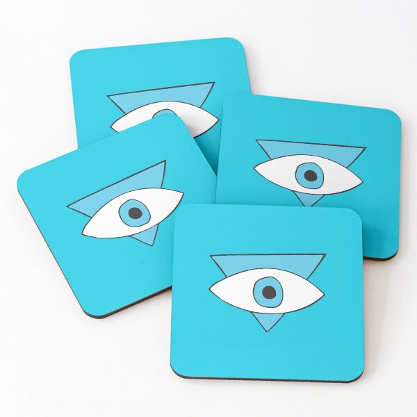 Item preview, Light Blue Evil Eye Triangle "Peace" designed and sold by Mystikaa.