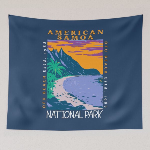 Item preview, American Samoa National Park Ofu Beach Distressed designed and sold by KrisSidDesigns.