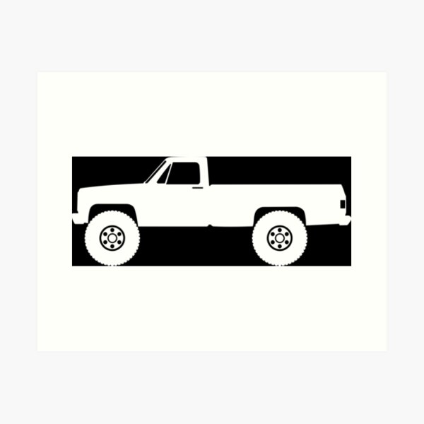 Lifted 4x4 - Long bed pickup 1973-1987  Art Print