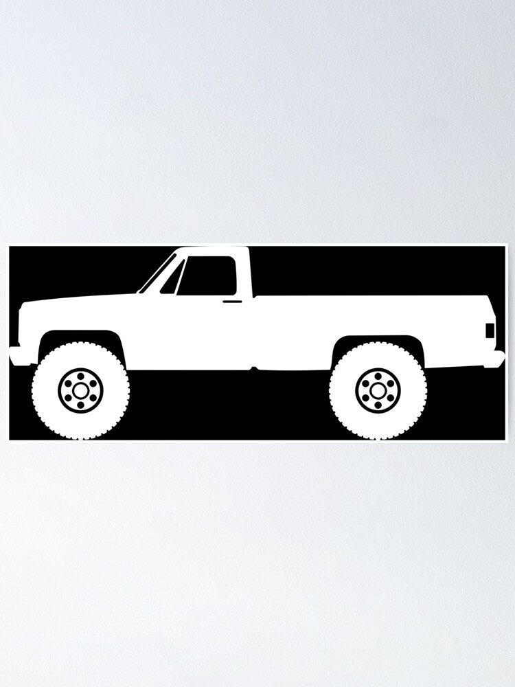 lifted pickup truck outline