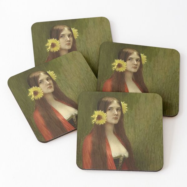 Item preview, Jeune Femme Aux Tournesols (Young Woman with Sunflowers) by Jules Joseph Lefebvre designed and sold by AestheticsXarts.