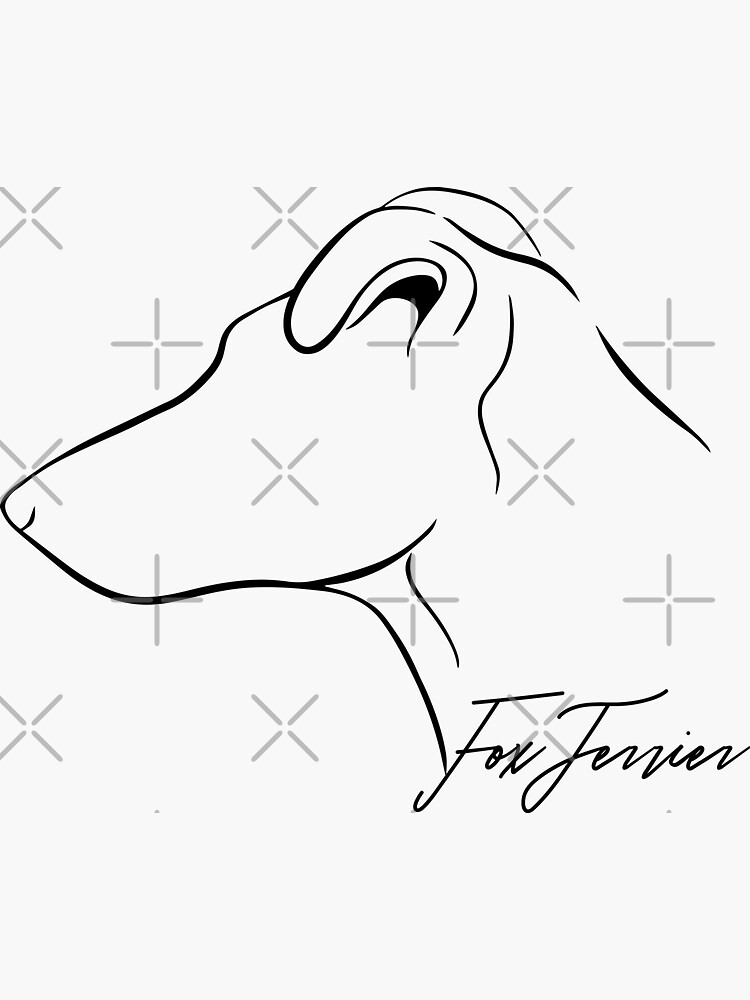 Smooth Fox Terrier Dog Canine Profile Sticker by dogarts