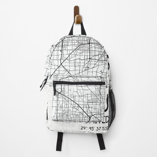 Item preview, HOUSTON TEXAS MAP MONOCHROME WHITE designed and sold by lukas69graphic.