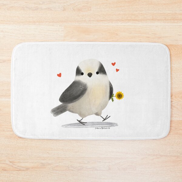 Item preview, Gray Jay bird with a sunflower designed and sold by julianamotzko.
