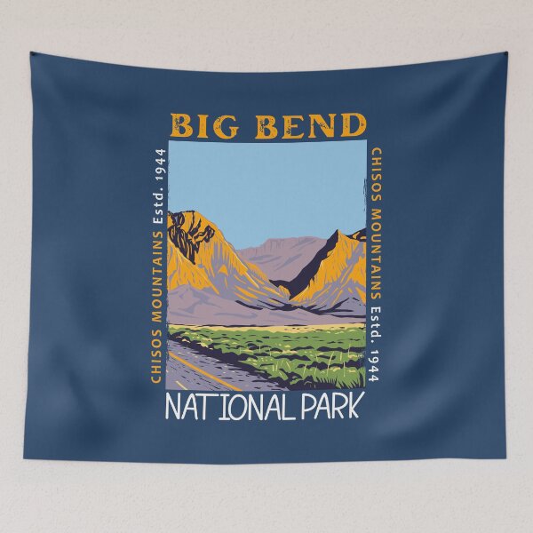 Item preview, Big Bend National Park Chisos Mountains Distressed designed and sold by KrisSidDesigns.