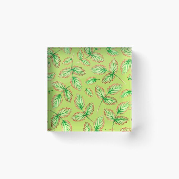Item preview, Green leaf pattern. Watercolor drawing. designed and sold by Trilisti.