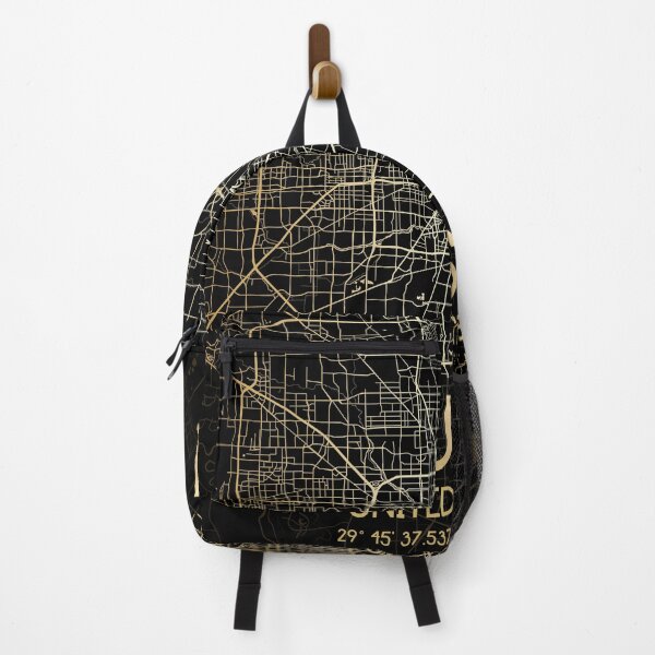 Item preview, HOUSTON TEXAS MAP MONOCHROME GOLD designed and sold by lukas69graphic.