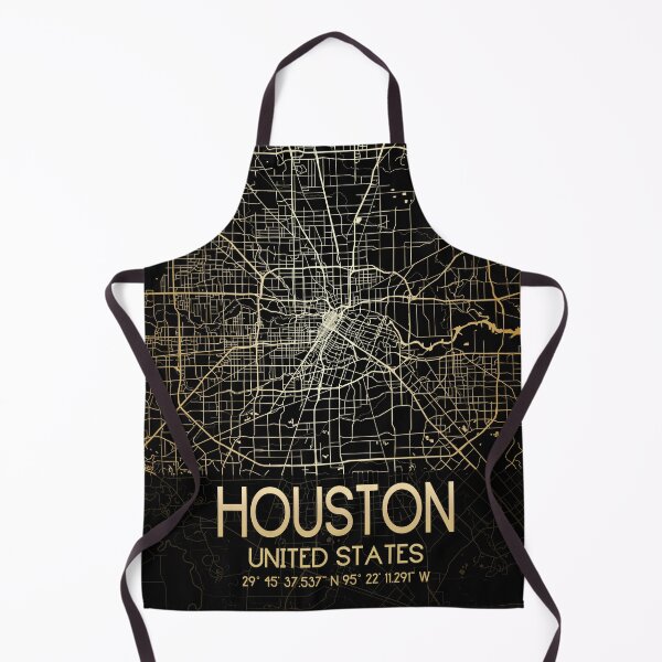 Item preview, HOUSTON TEXAS MAP MONOCHROME GOLD designed and sold by lukas69graphic.
