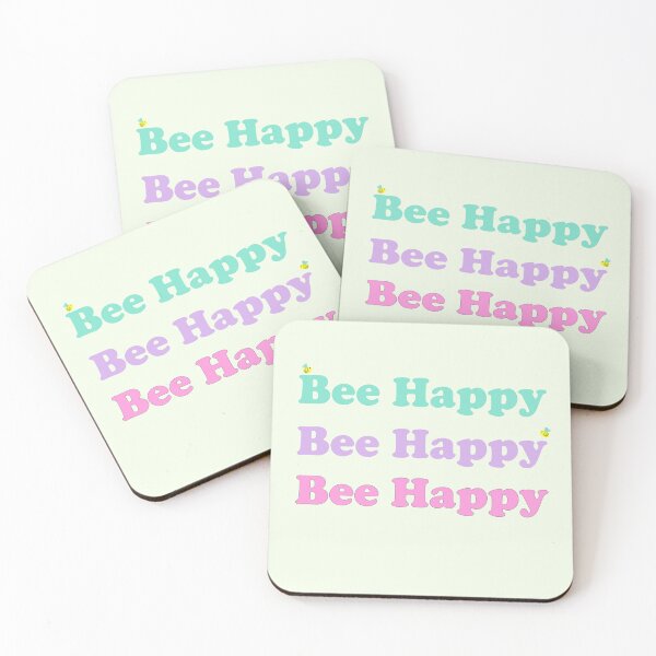 Item preview, Bee Happy, be happy pun, positive sentences designed and sold by Nini's Designs.
