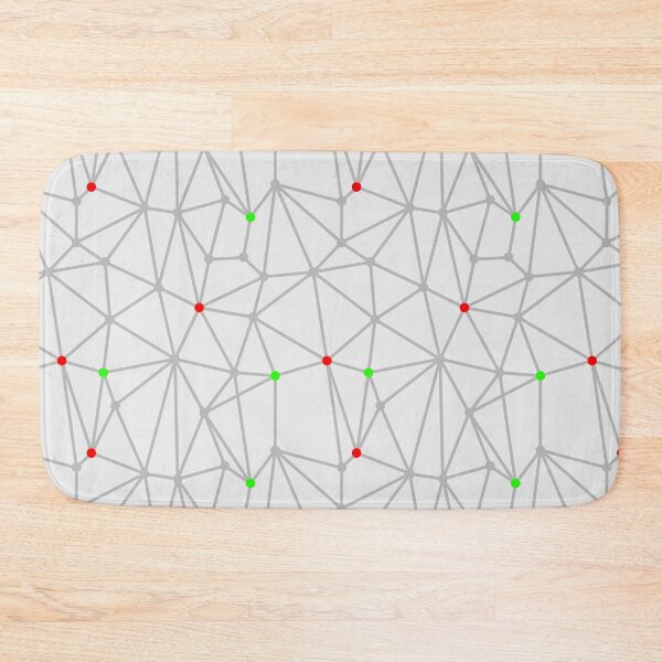 Item preview, Red and green dots connected by straight lines designed and sold by ReflectedCrafts.