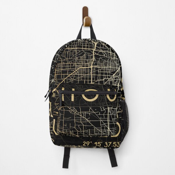 Item preview, HOUSTON TEXAS MAP MONOCHROME GOLD designed and sold by lukas69graphic.