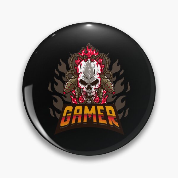 Item preview, Gamer with Skull Themed Flamethrower designed and sold by PRIVARSHU.
