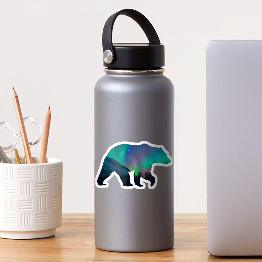 Northern Lights Bear Sticker