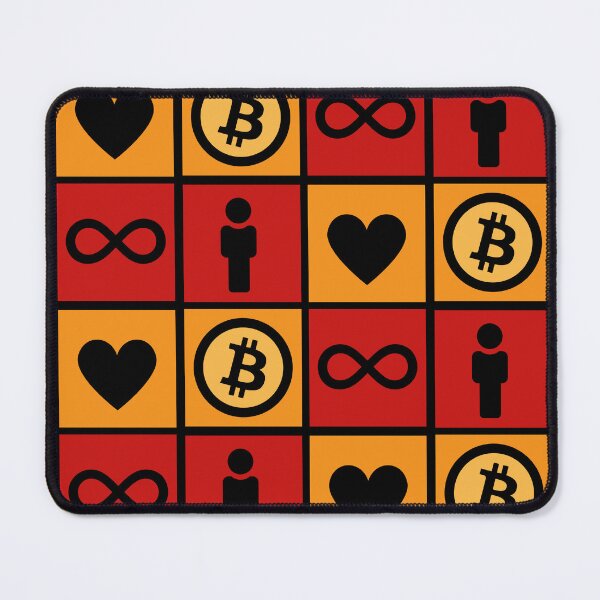 Item preview, Bitcoin Love in Squares, Black designed and sold by yashik.