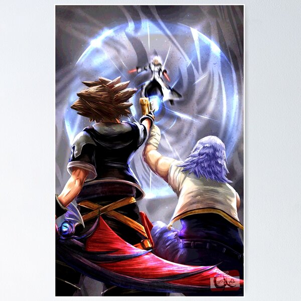 Vista previa del artículo con la obra «Sora y Riku contra Xemnas (Kingdom Hearts 2)», diseñado y vendido por Christopher Adcock.