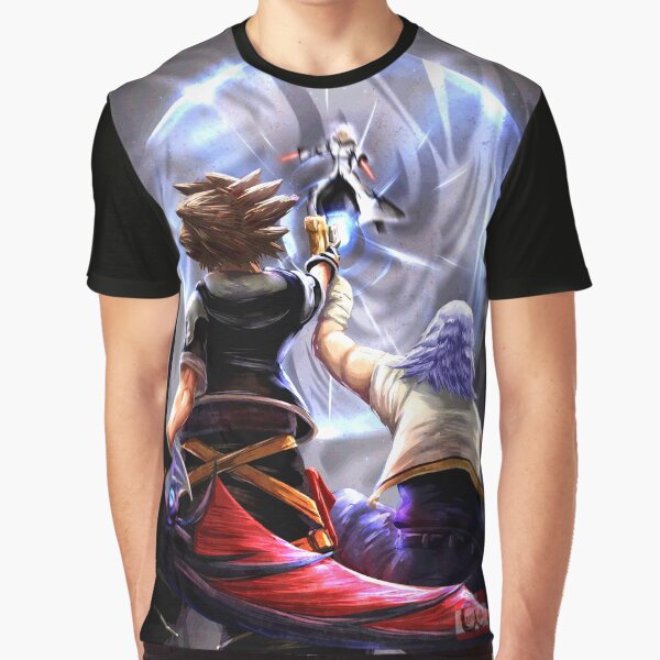 Vista previa del artículo con la obra «Sora y Riku contra Xemnas (Kingdom Hearts 2)», diseñado y vendido por Christopher Adcock.