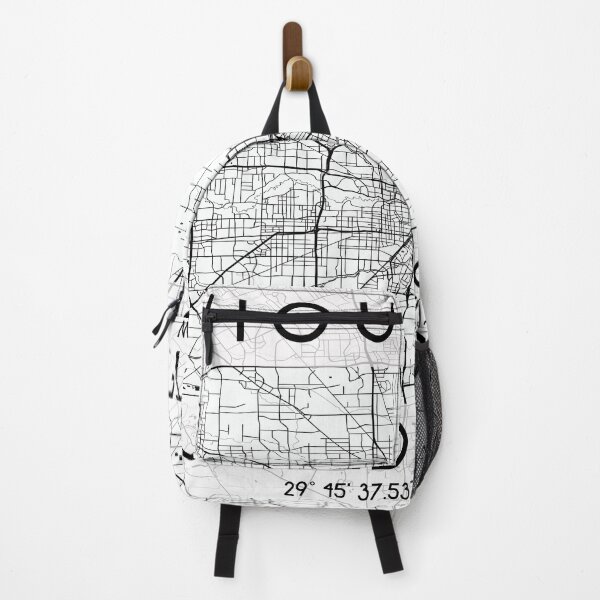 Item preview, HOUSTON TEXAS MAP MONOCHROME WHITE designed and sold by lukas69graphic.