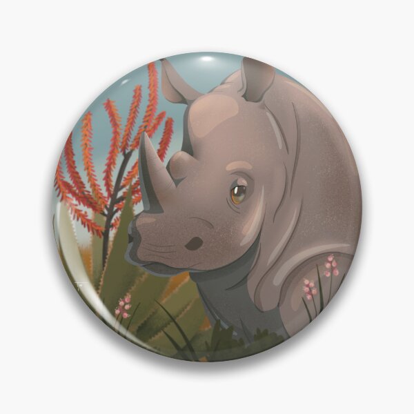 Item preview, Rhino ~ peaceful savanna designed and sold by BeeAndClover.