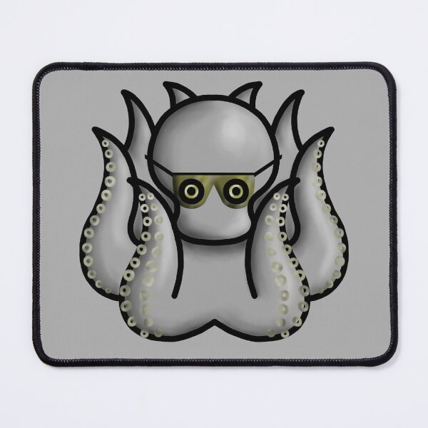 Item preview, gray octopus with sunglasses designed and sold by octo-PS.