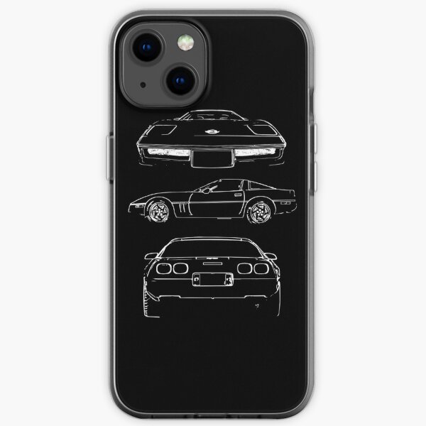 Corvette C4 Owner Custom Outline Art  iPhone Soft Case