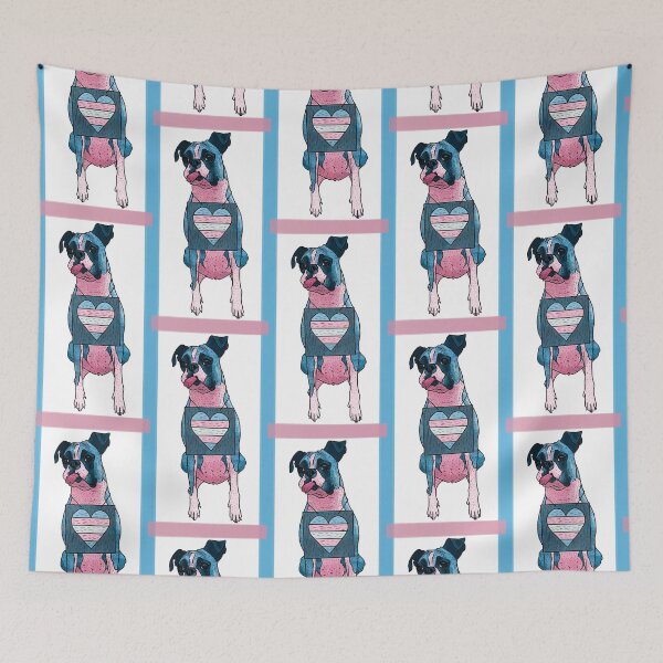 Item preview, Transgender Boxer Dog Trans Pride Flag designed and sold by kylepeterart.