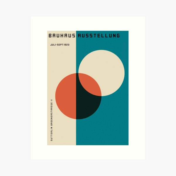 BAUHAUS AUSSTELLUNG 1923 CIRCLES Art Print