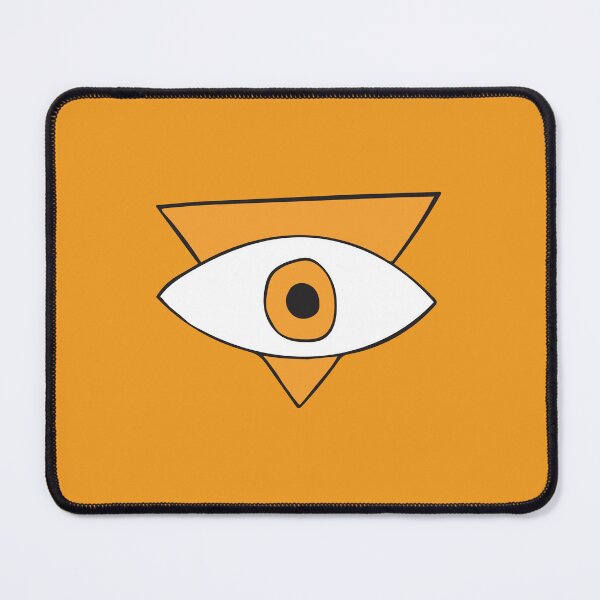 Artikelvorschau, Orange Evil Eye Dreieck "Glück" entworfen und verkauft von Mystikaa.